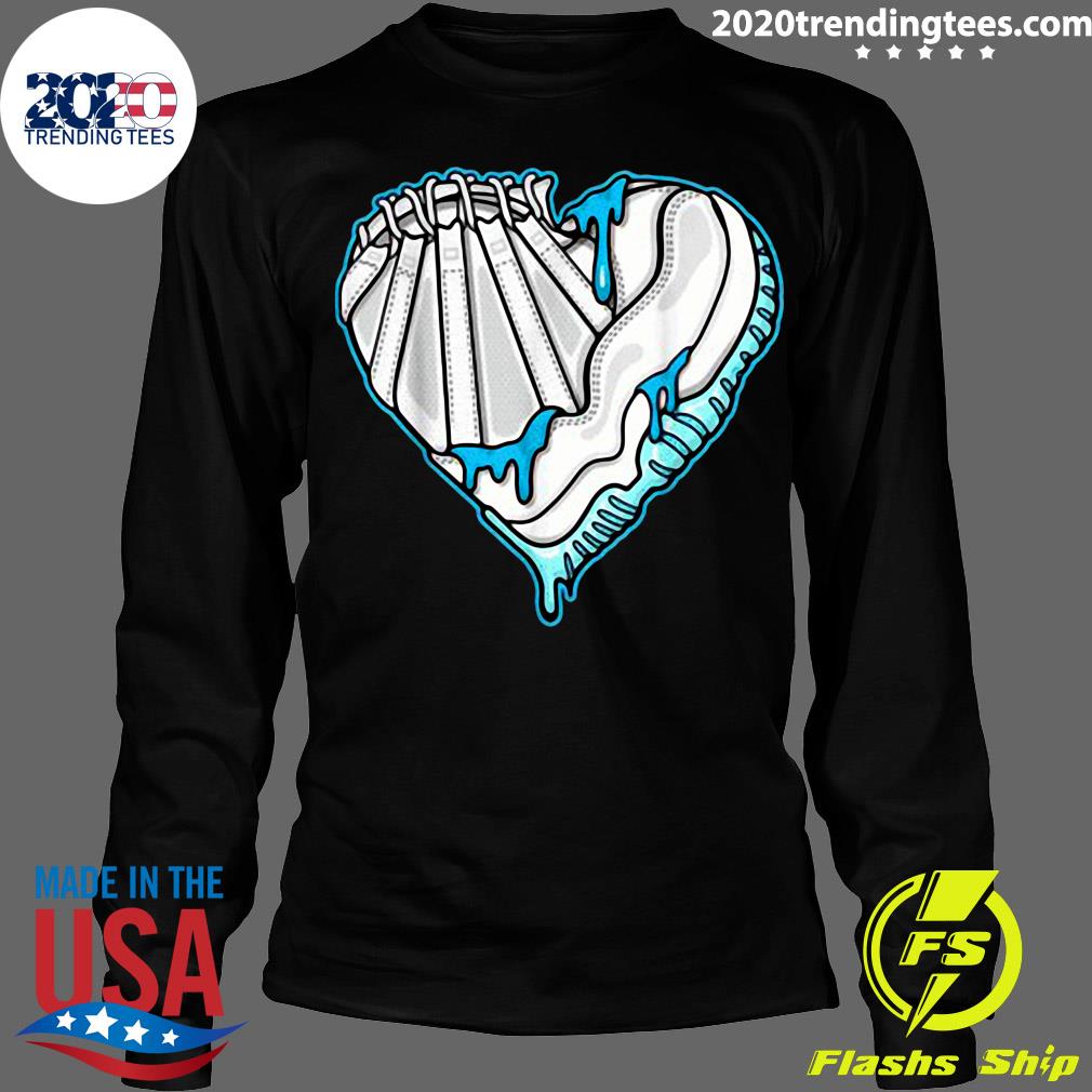 Heart To Match Jordan 11 Low Legend Blue Shirt Trending Tees