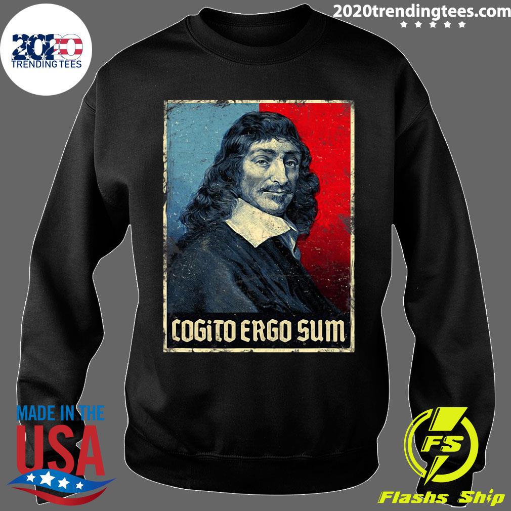 Official Cogito Ergo Sum Rene Descartes Principles Philosophy Vintage T Shirt Trending Tees