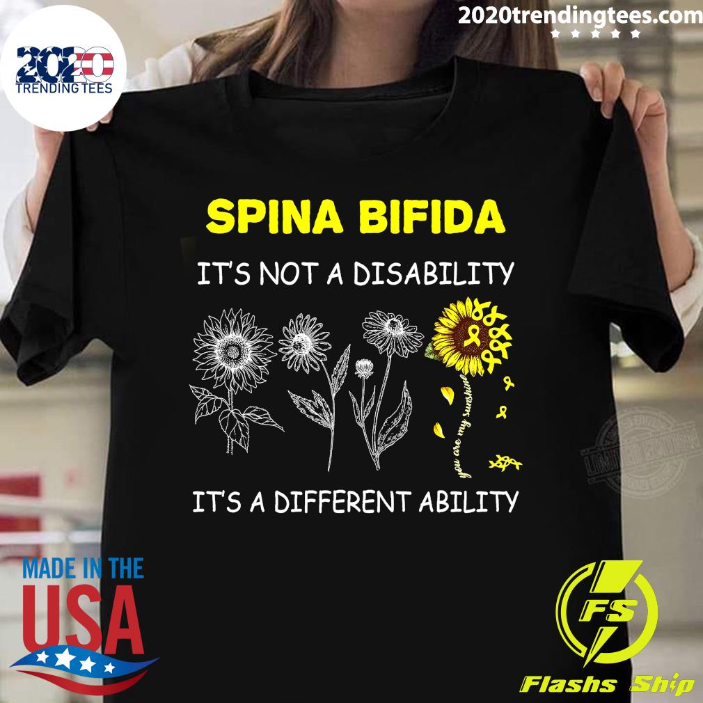 Sunflower Spina Bifida It's Not A Disability It's A Different Ability Shirt