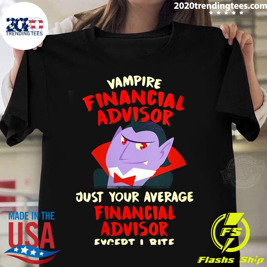 Vampire Financial Advisor Halloween Investment Analyst Scary Shirt