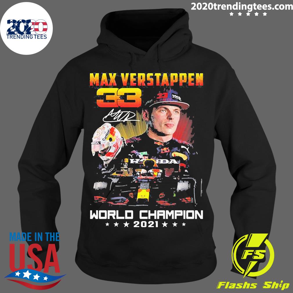 33 Max Verstappen World Champions 2021 signatures shirt, hoodie