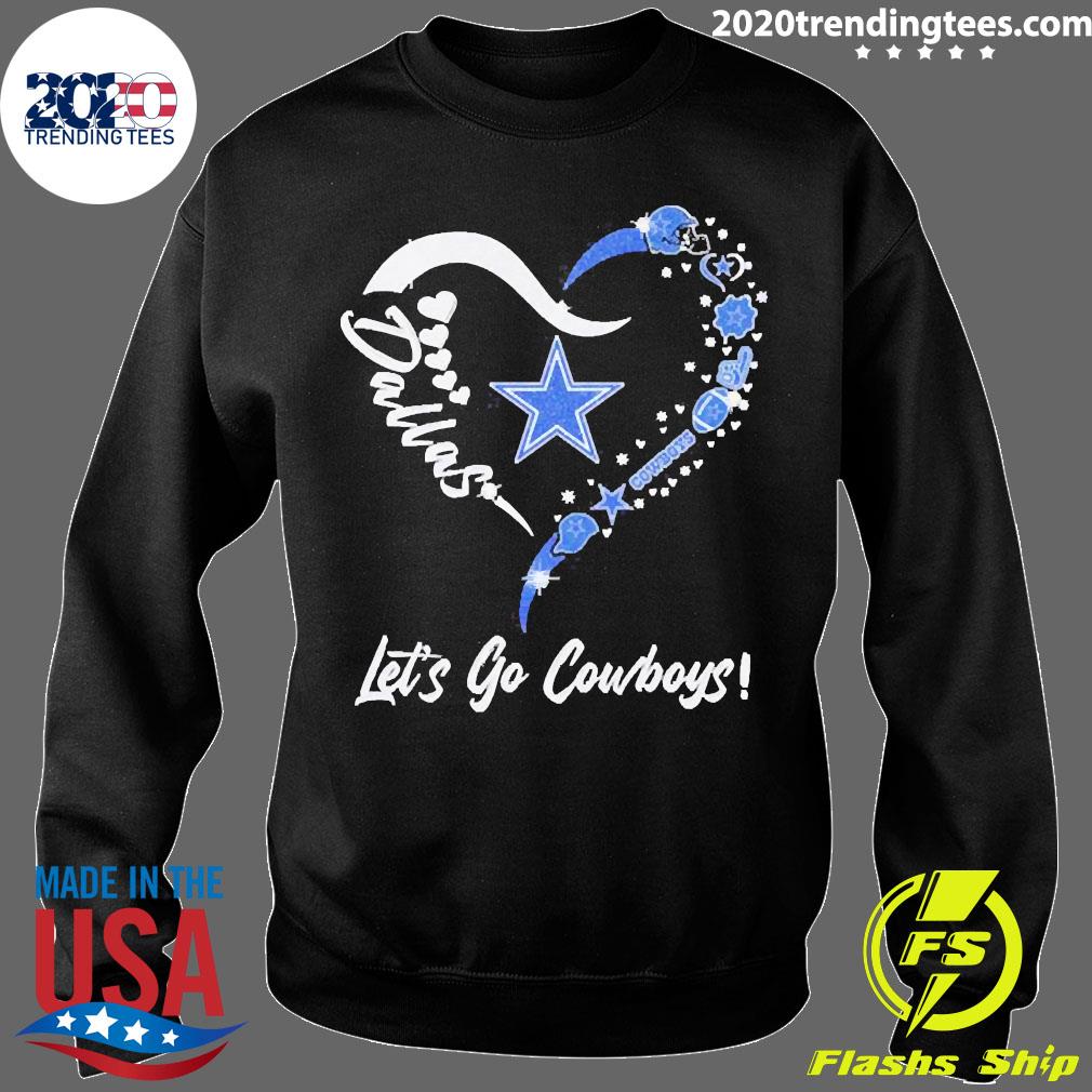 Dallas Cowboys logo heart Let's go Cowboys Shirt