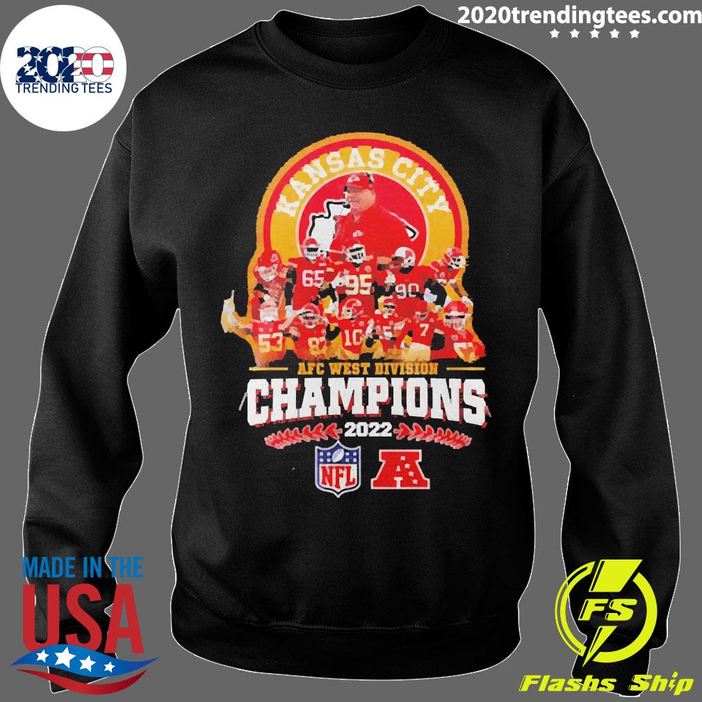 Official Kansas city Chiefs football team 2022 afc west division champions  shirt, hoodie, sweater, long sleeve and tank top