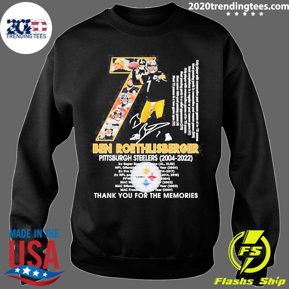 Ben Roethlisberger 2004-2022 Thank You For The Memories Shirt