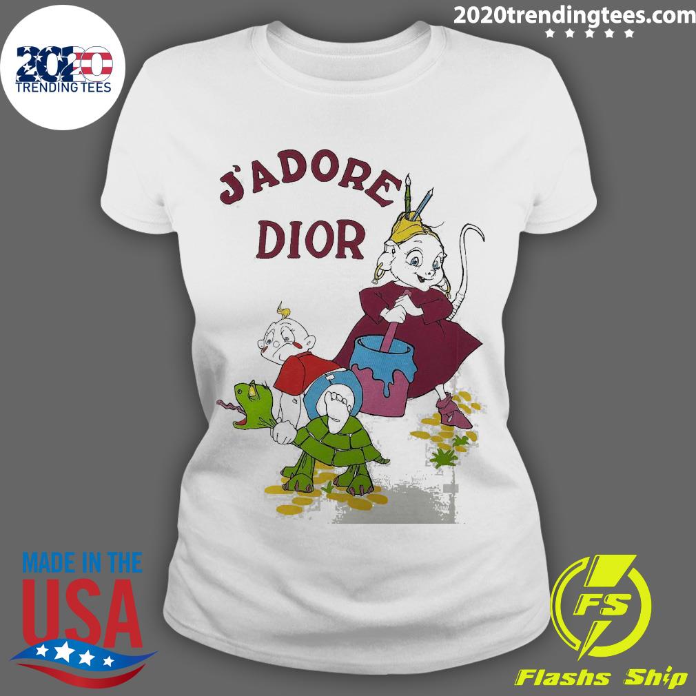 Dior Cartoon J'adore Dior T Shirt ロング 白 CHRISTIAN DIOR 2002 