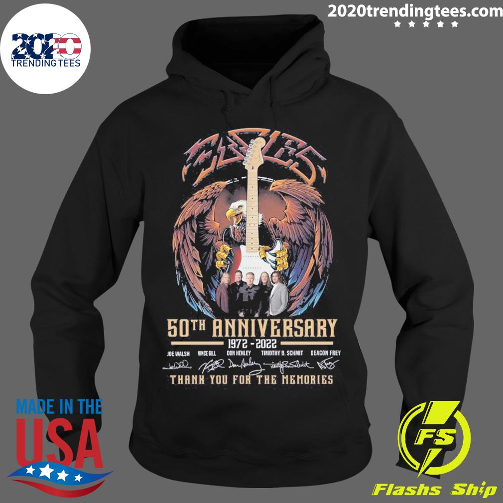 Official eagles 50th Anniversary 1972-2022 Signature Thank You For The Memories T-s Hoodie