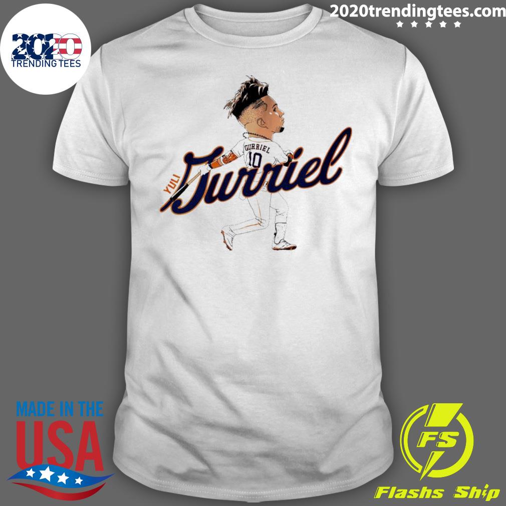 Yuli Gurriel: Caricature Shirt+Hoodie, HOU - MLBPA Licensed -BreakingT