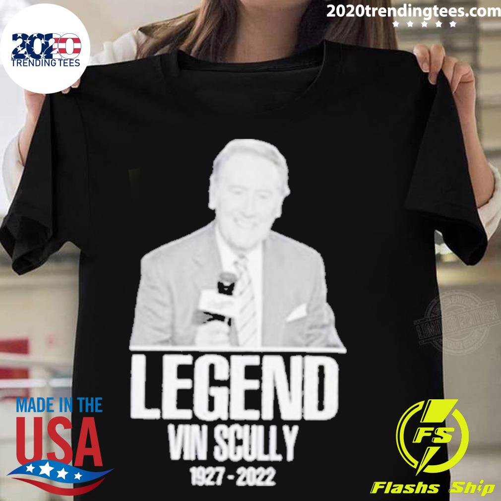 Rip Vin Scully microphone rose 1927-2022 shirt, hoodie, sweater