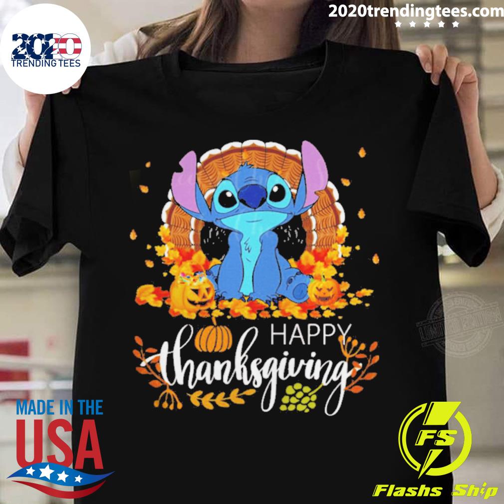 Nice happy Thanksgiving Stitch Disney Thanksgiving T-shirt