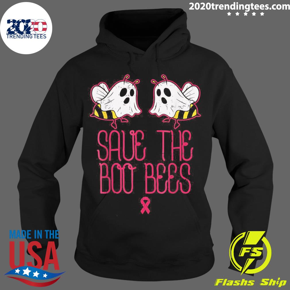 Nice save The Boo Bees Funny Halloween Breast Cancer Awareness T-s Hoodie