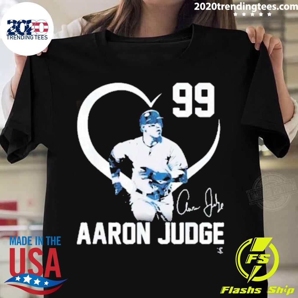 Official aaron Judge Player Heart Signature 2022 T-shirt