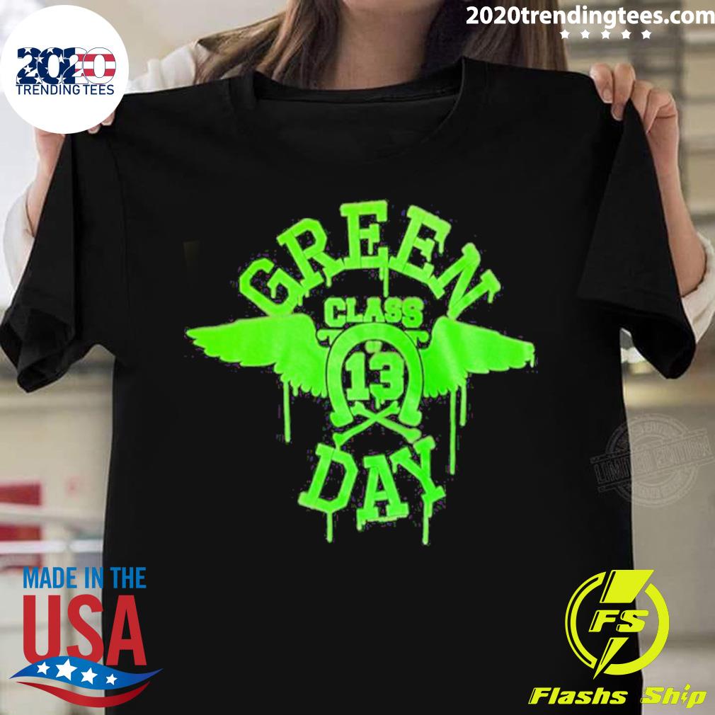 Official green Day Mens Neon Black T-shirt