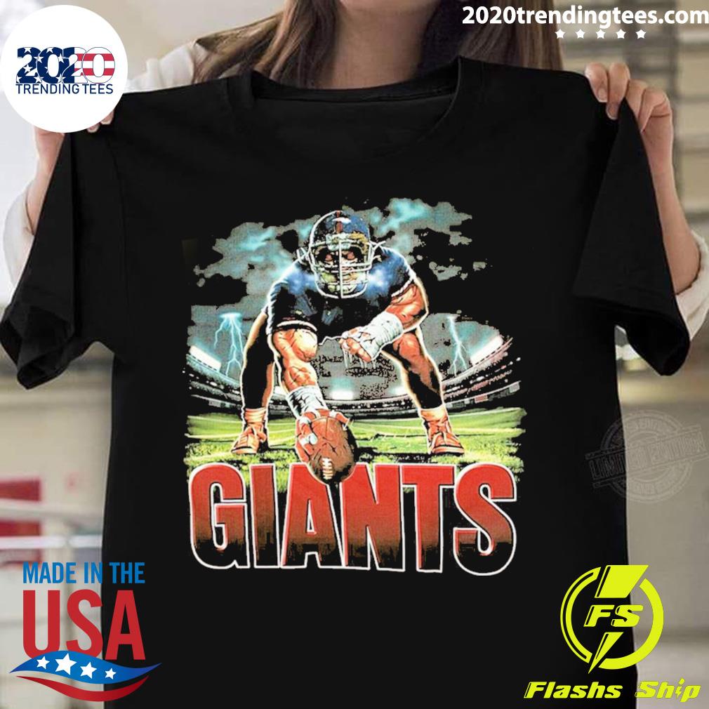 VintageSweetTee New York Giants Vs Buffalo Bills Vintage Graphic T-Shirt (Rare One of A Kind)