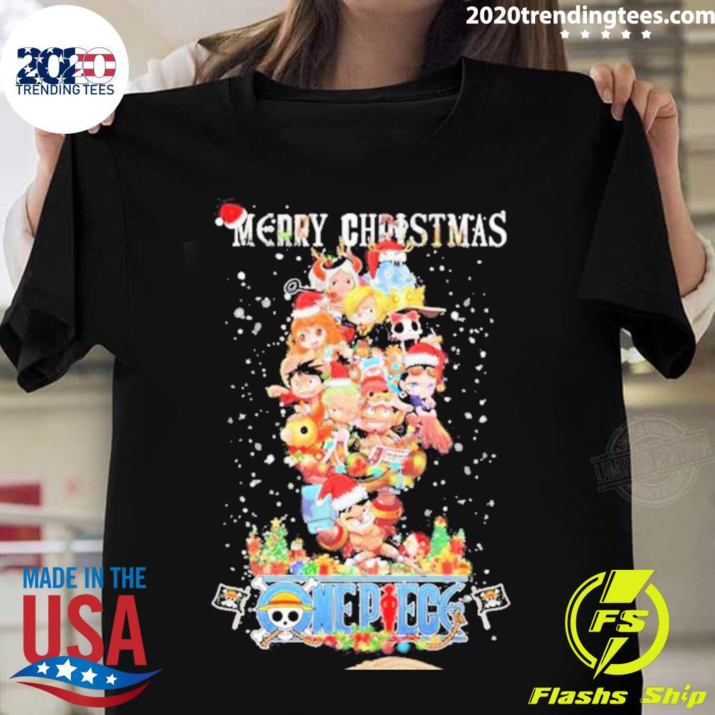 Nice merry Christmas Santa One Piece Chibi Characters T-shirt