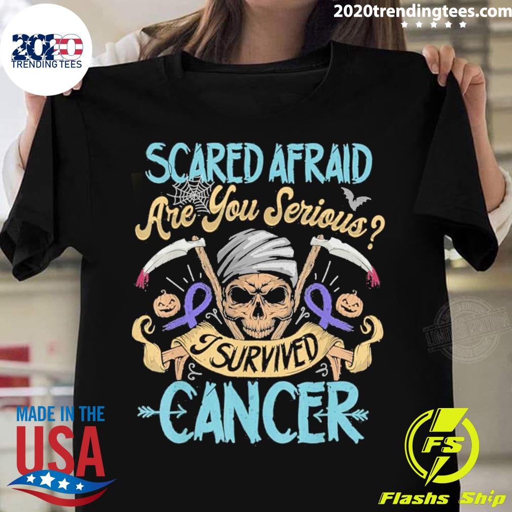 Official funny Halloween Cancer Prostate Survivor Breast Cancer Awareness T-shirt