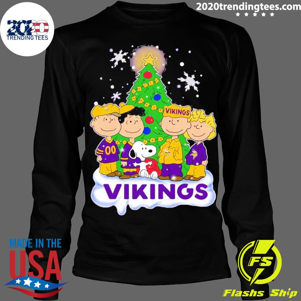 Funny Snoopy The Peanuts Minnesota Vikings Christmas T-Shirt