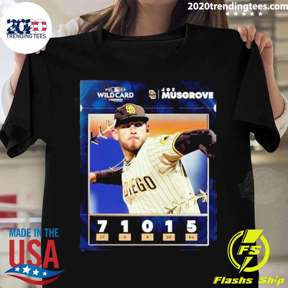 Official san Diego Padres Joe Musgrove 2022 Wild Card T-shirt