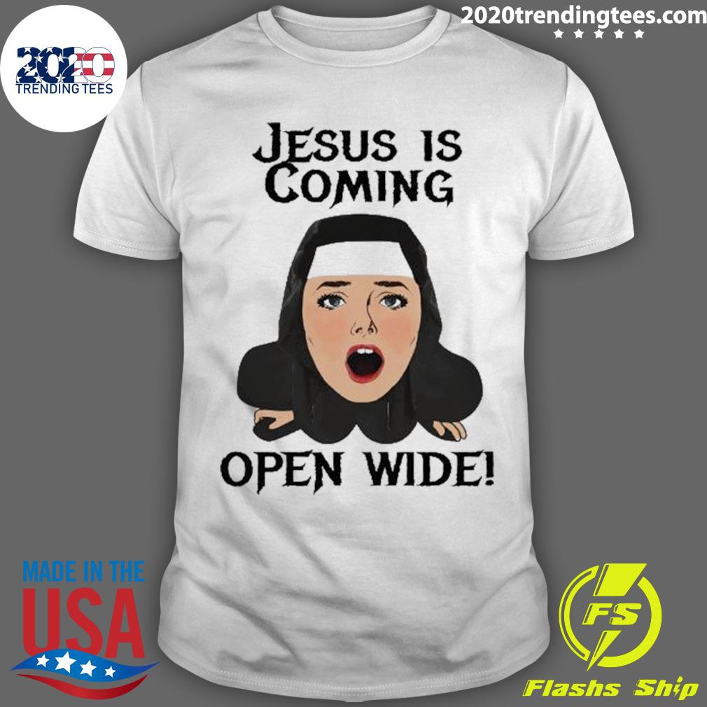 Official that Go Hard Jesus Is Coming Open Wide Classic T-shirt