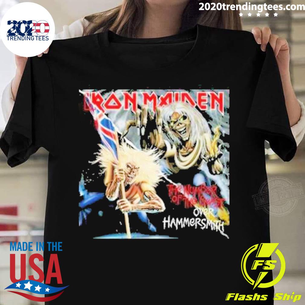 Nice iron Maiden The Number Of The Beast Over Hammersmith T-shirt