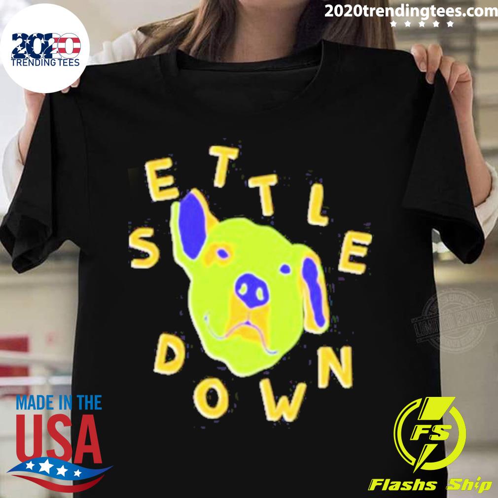 Nice ricky Montgomery Merch Store Settle Down Dog T-shirt