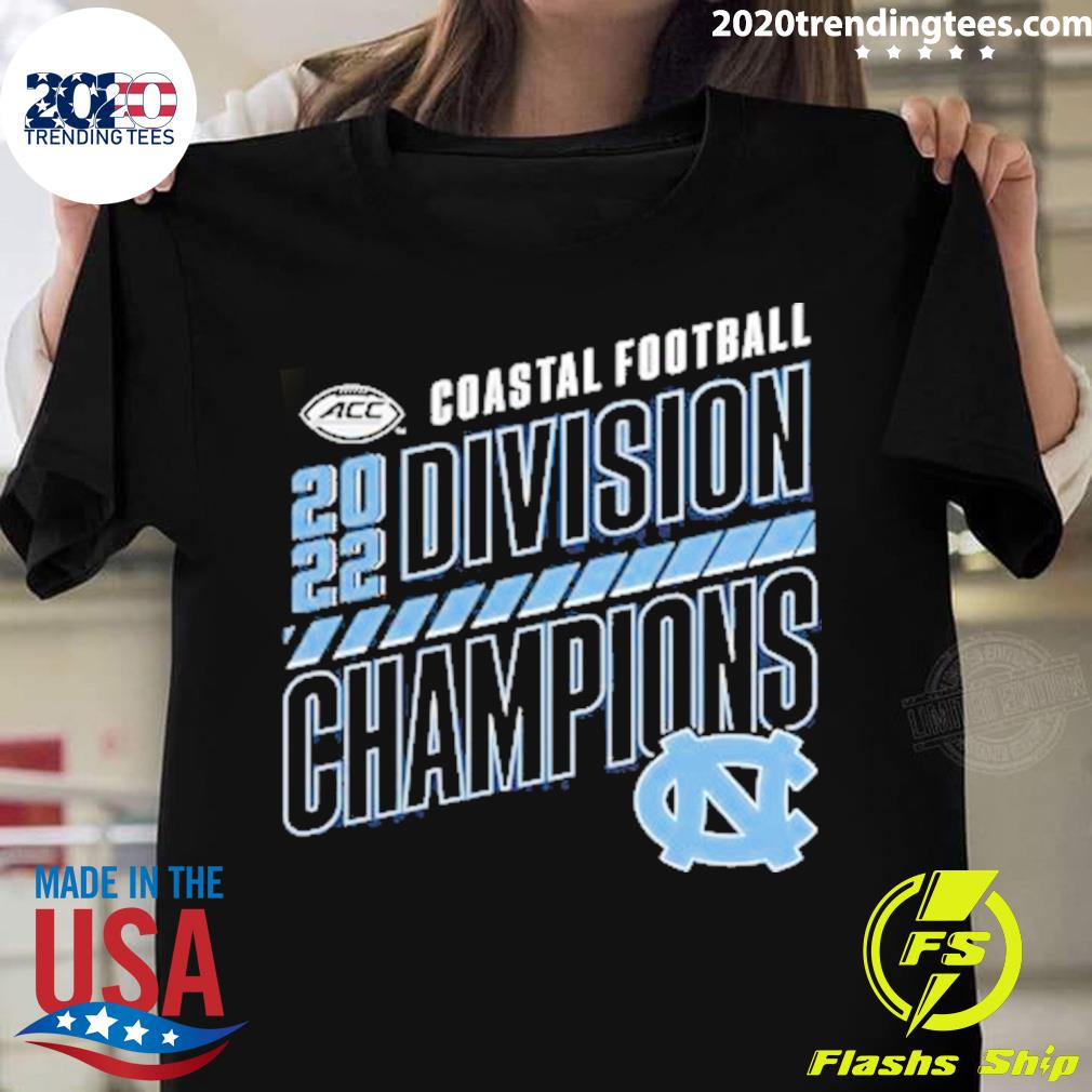 Official acc North Carolina Tar Heels Coastal Football 2022 Division Champions T-shirt