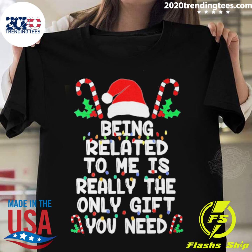 Official being Related To Me Christmas Pajama Family Xmas Holiday Sweater