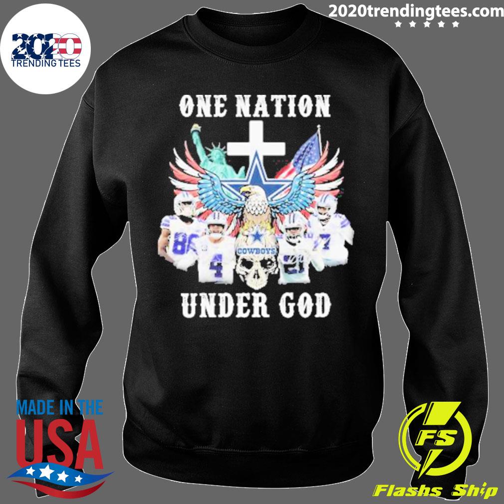 One Nation Under God Dallas Cowboys Skull Shirt, hoodie, sweater, long  sleeve and tank top