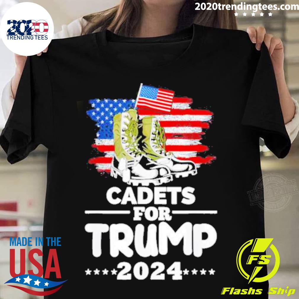 Official donald Trump 2024 For Cadets Patriotic Election T-shirt