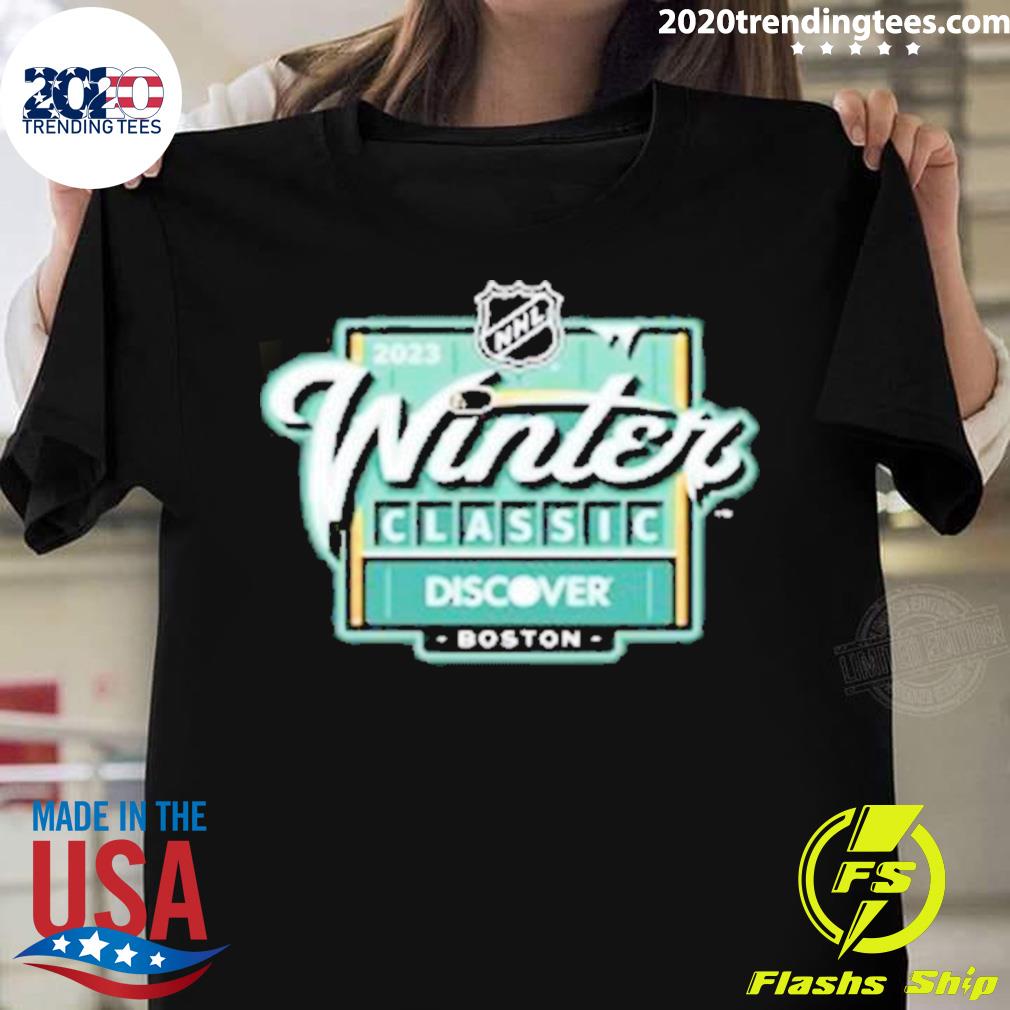 Official fanatics Boston Bruins Vs Pittsburgh Penguins 2023 Nhl Winter Classic Event Logo T-shirt