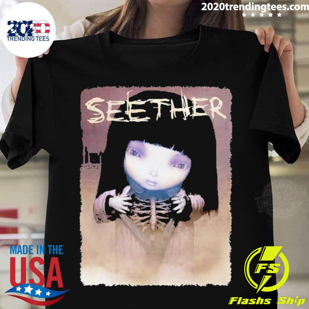 Official finding Beauty In Negative Spaces Band Seether T-shirt