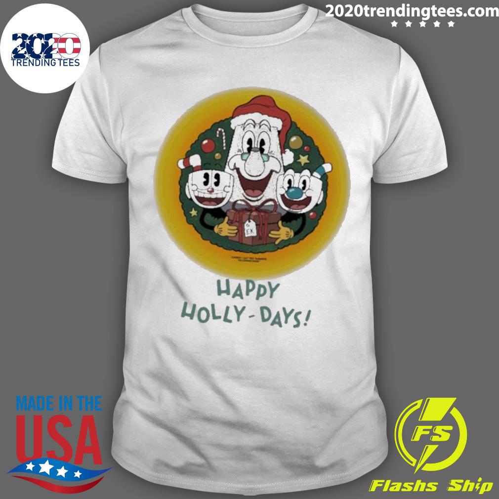 Official happy Holly-days The Cuphead Show T-shirt