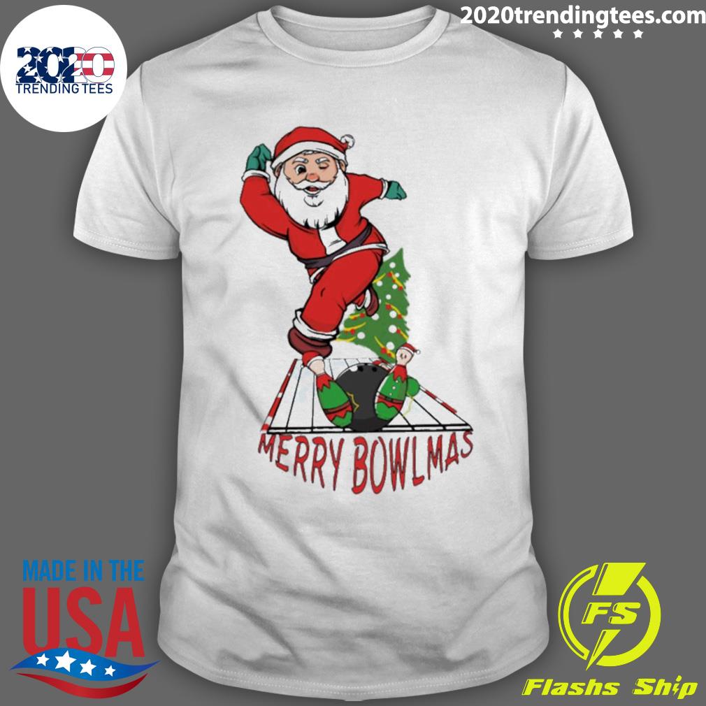 Official merry Bowlmas Christmas Bowling T-shirt