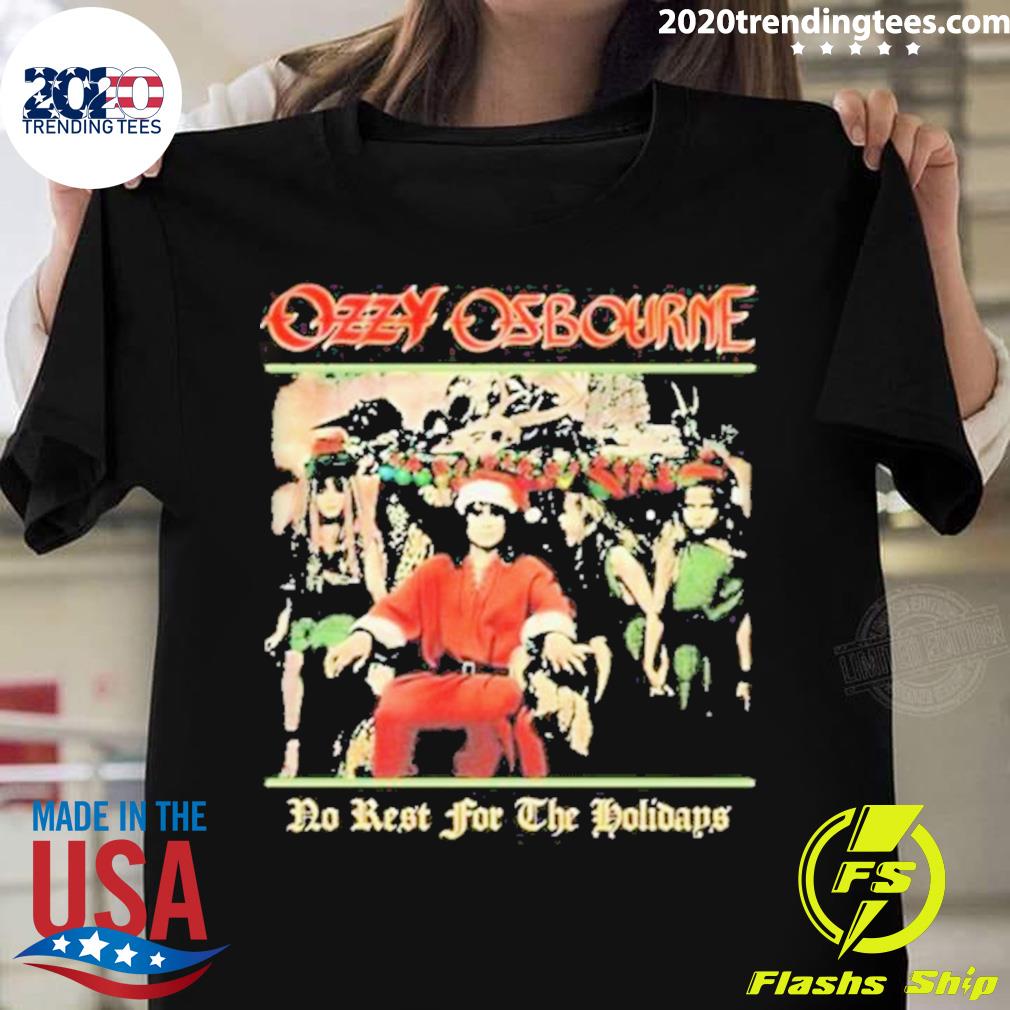 Official ozzy Osbourne No Rest For The Holidays Christmas T-shirt