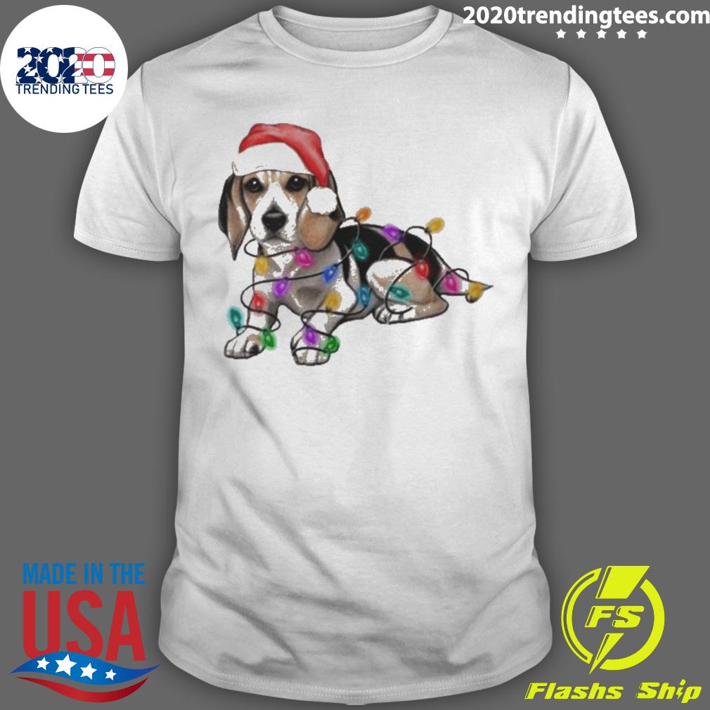 Official santa Light Beagle Christmas 2022 T-shirt