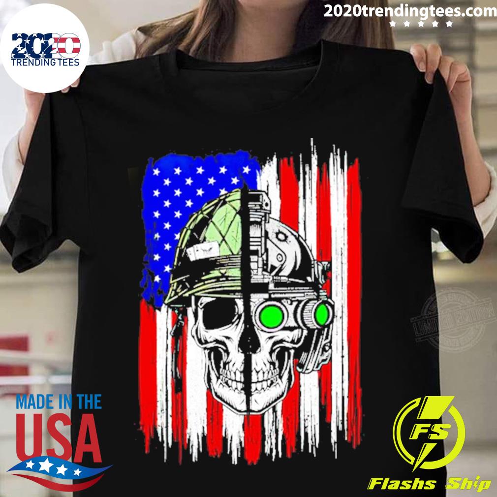 Official skull Future’s Past Us Flag T-shirt