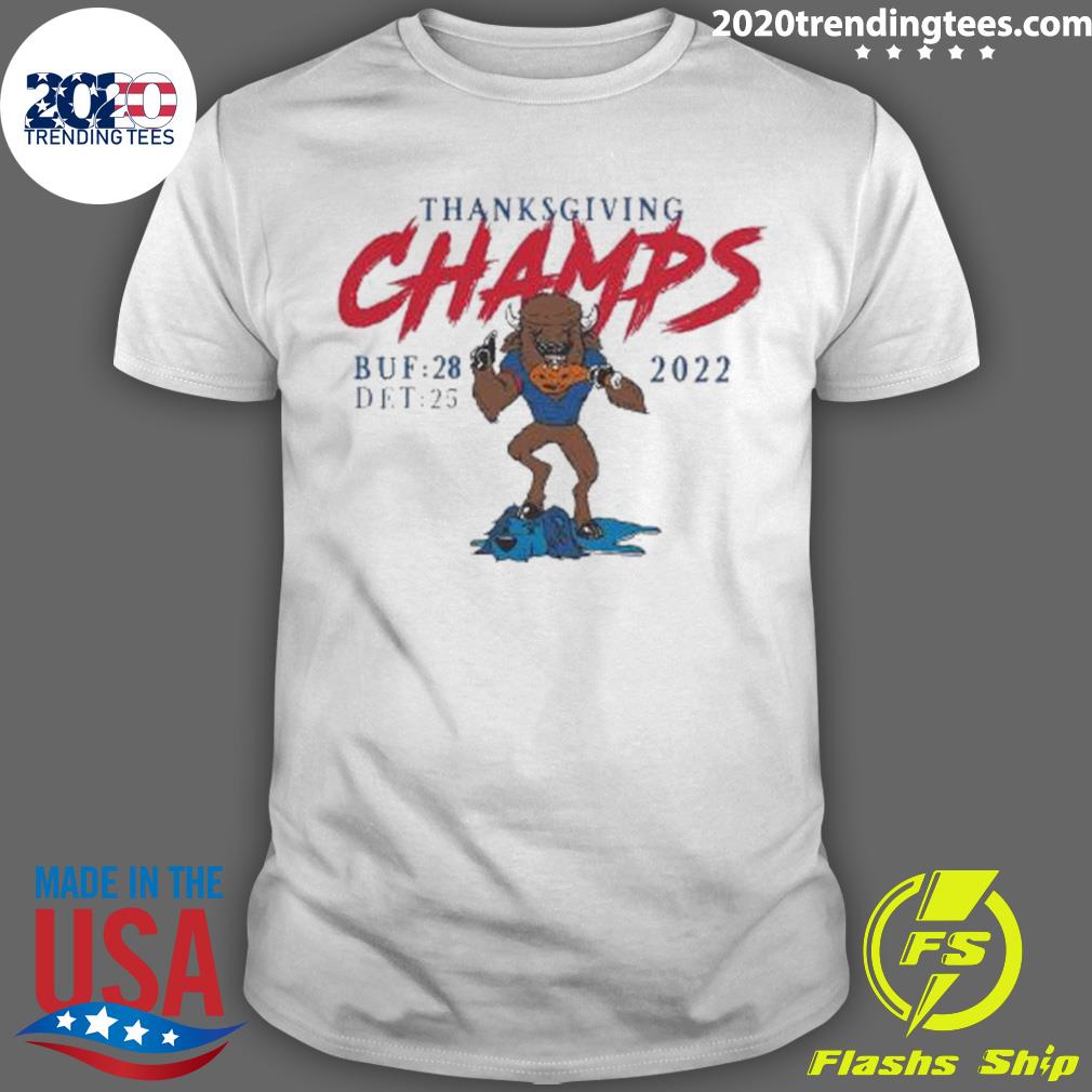 Official thanksgiving Champs Buf 28 Det 25 2022 T-shirt