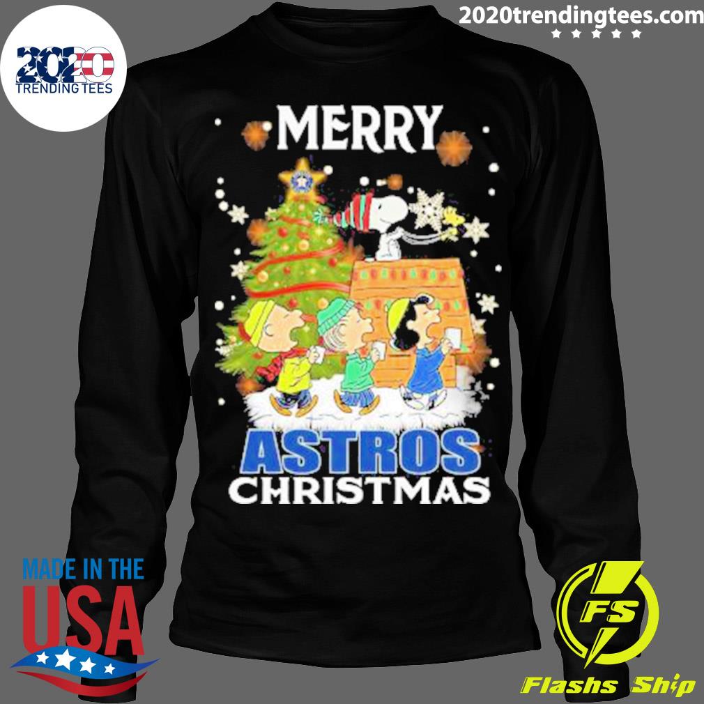 The Peanuts Characters Merry Christmas Houston Astros 2022 Champion shirt,  hoodie, sweater, long sleeve and tank top