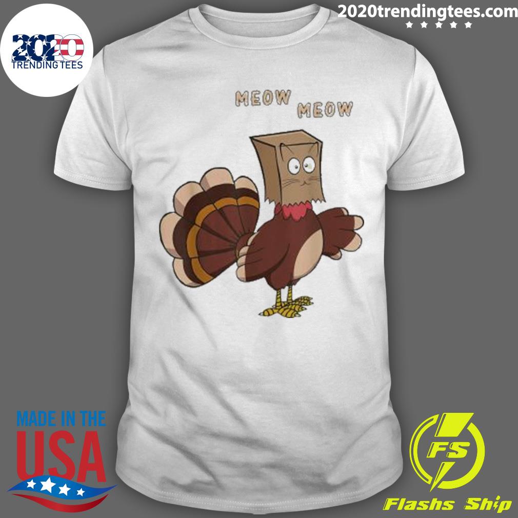Official turkey Thanksgiving Meow Meow 2022 T-shirt