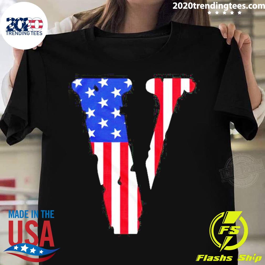 Official vlone Usa Flag T-shirt