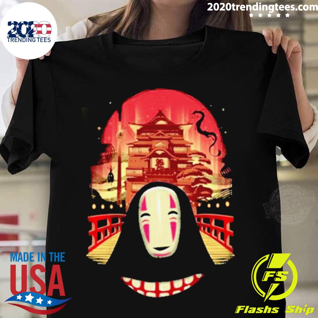 Official without Face Happy No Face Spirited Away Anime T-shirt