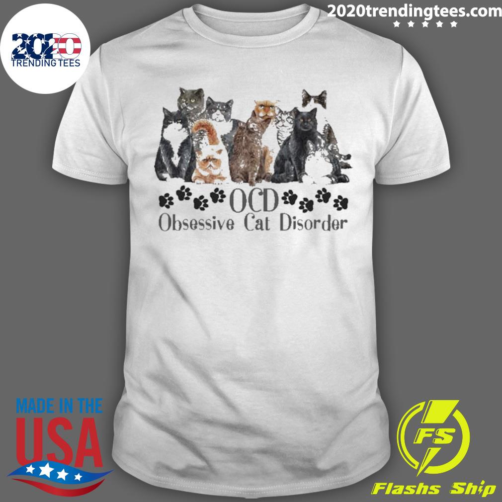 Nice ocd Obsessive Cat Disorder T-shirt