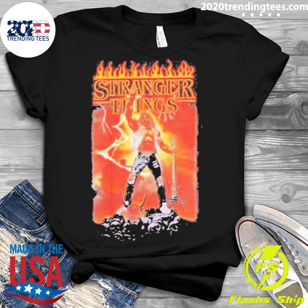 Official boxlunch Merch Stranger Things Eddie Devil Horns T-shirt ...