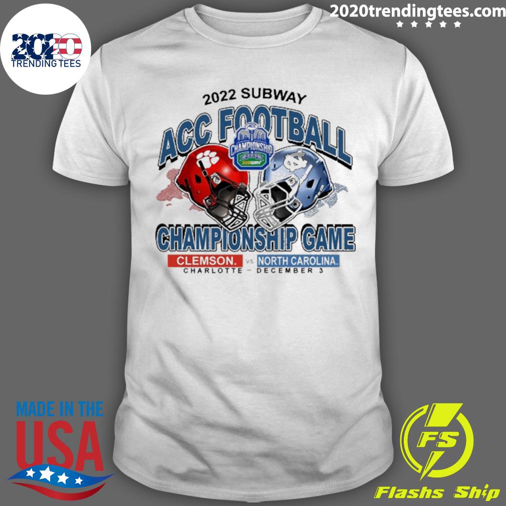Official clemson Vs North Carolina 2022 Subway Acc Football Championship Game T-shirt