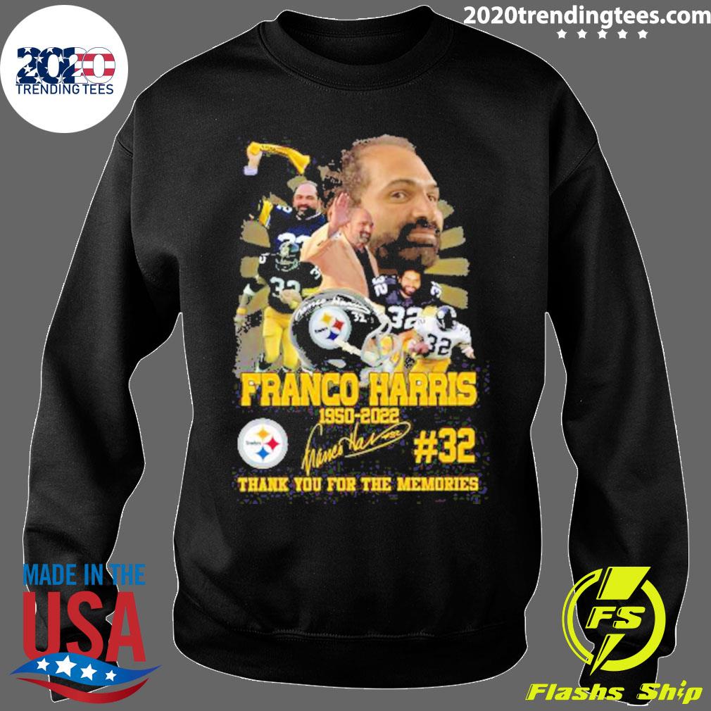 Franco Harris 1950 2022 thank you for the memories signature T