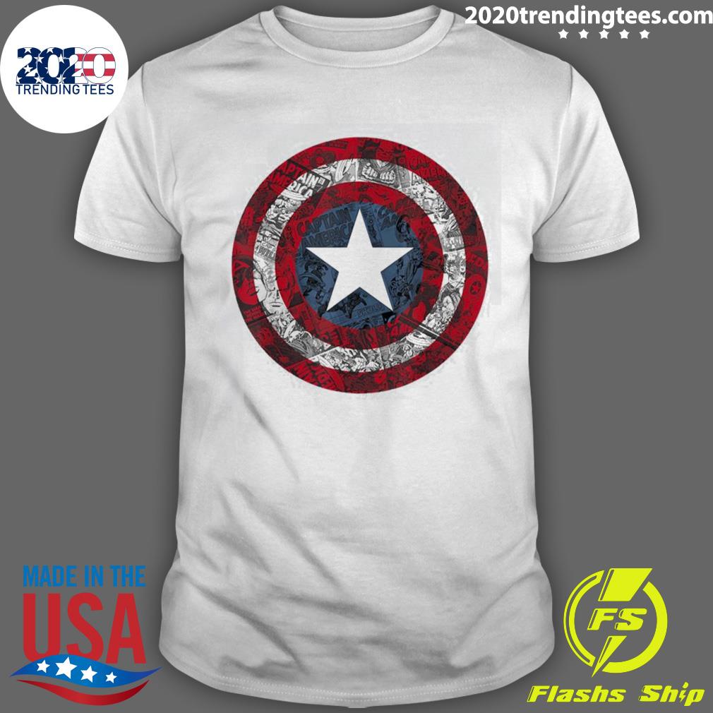 Nice ca Shield Comic Marvel T-shirt