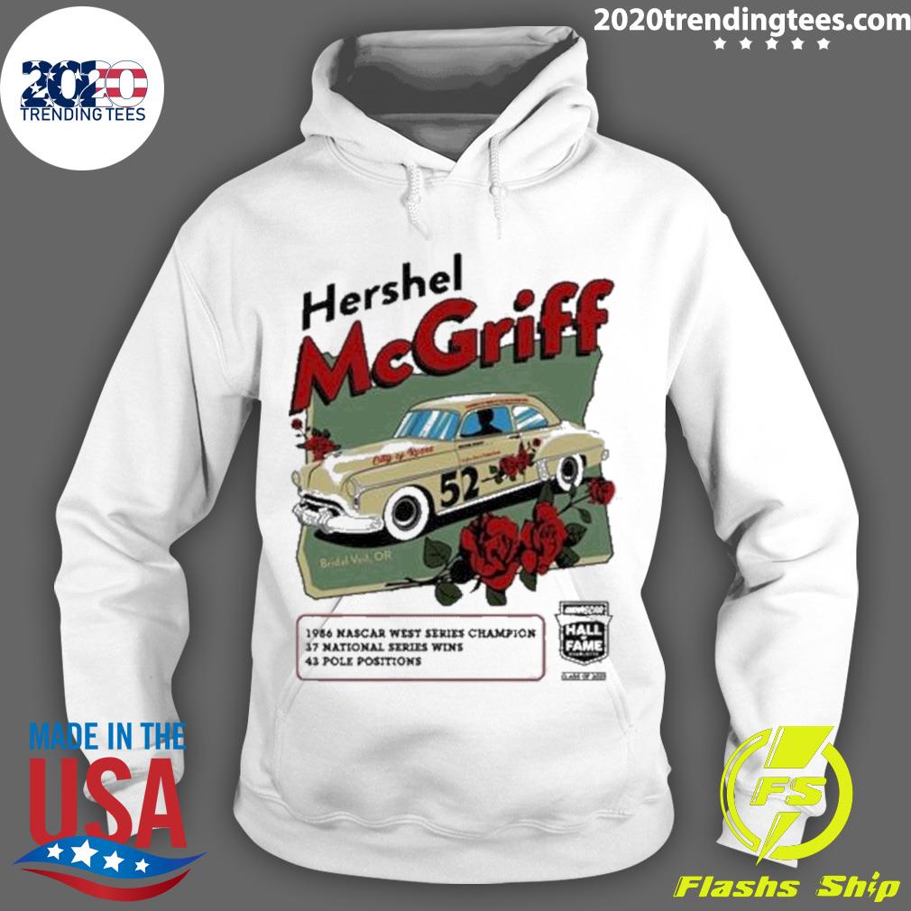 Nice hershel Mcgriff Checkered Flag Nascar Hall Of Fame Class Of 2023 Inductee T-s Hoodie