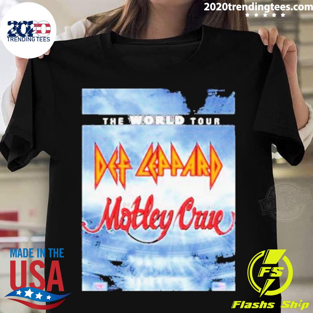 Nice world Tour 2023 Def Leppard Motley Crue T-shirt