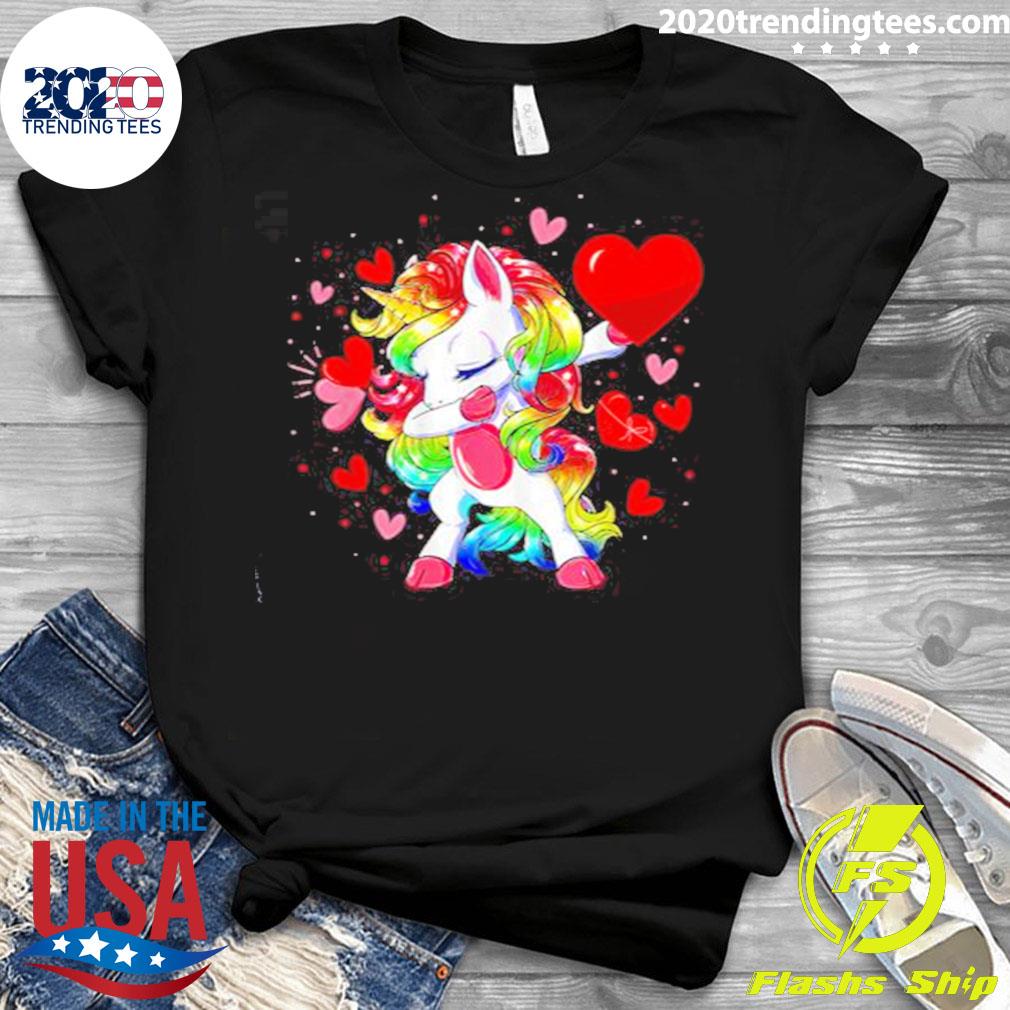 Hip Hop Dabbing Unicorn Flippin Love St Louis Cardinals Women's V-Neck T- Shirt 