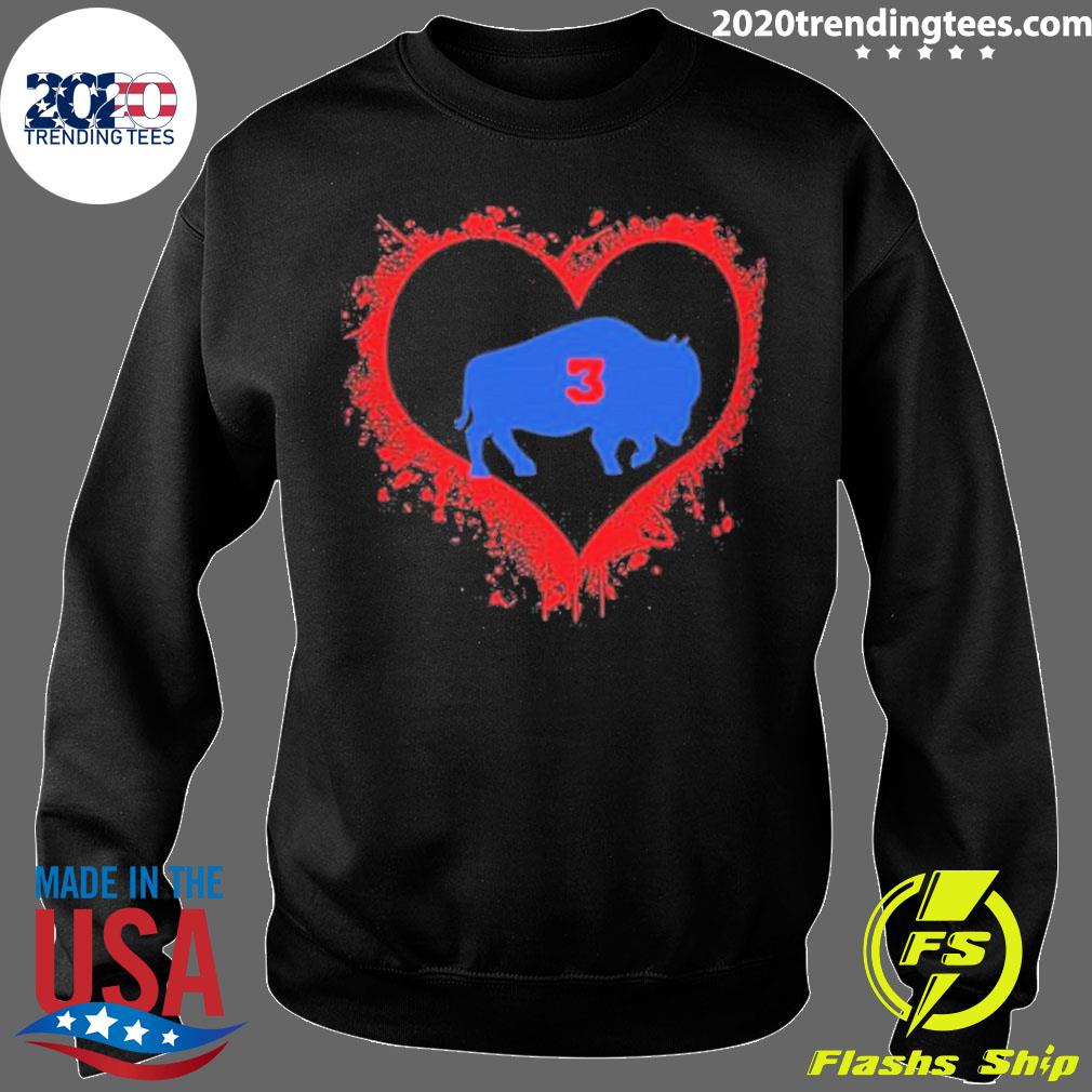 Heart Buffalo Bills #3 Damar Hamlin T-shirt,Sweater, Hoodie, And Long  Sleeved, Ladies, Tank Top