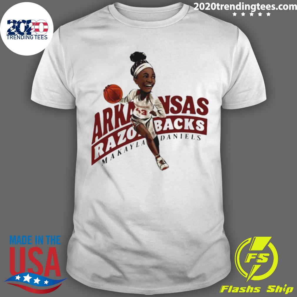Official makayla Daniels Caricature Arkansas Razorbacks T-shirt